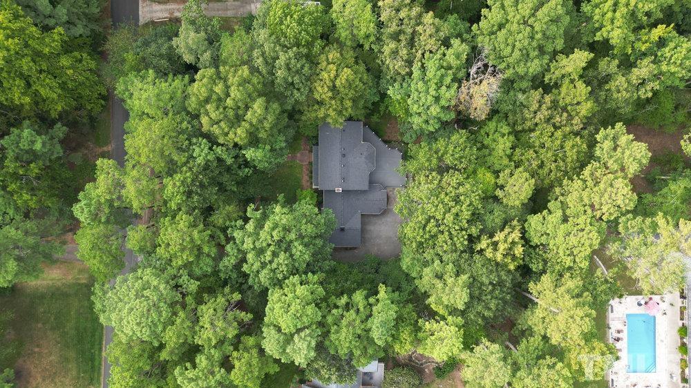59 Kimberly Drive Durham, NC 27707 - Photo 54 of 68 an aerial view of residential house with outdoor space and trees all around