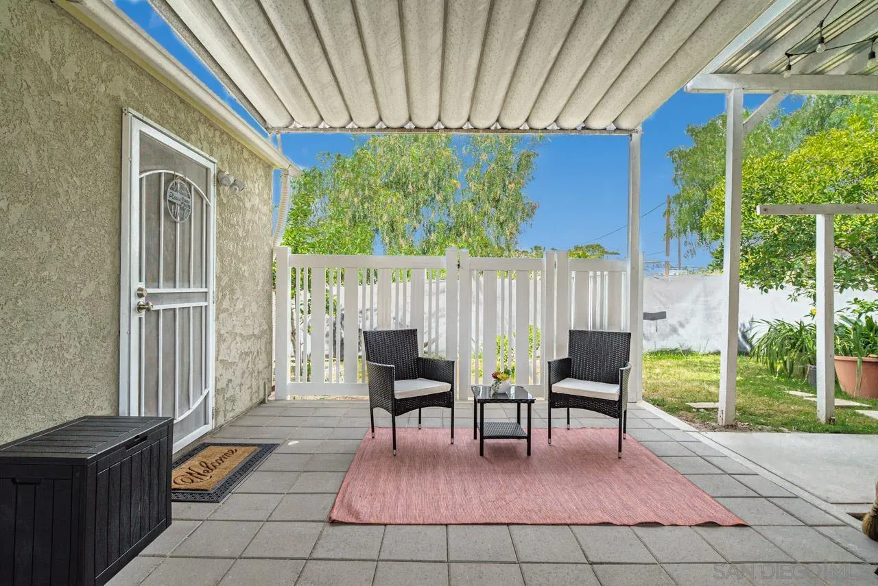 9026 Avocado Street Spring Valley, CA 91977 - Photo 22 of 27 a patio with glass top table and chairs