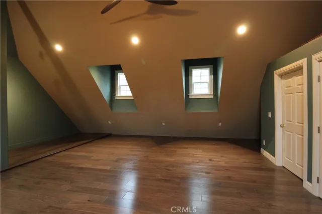 a room with a stove and a table