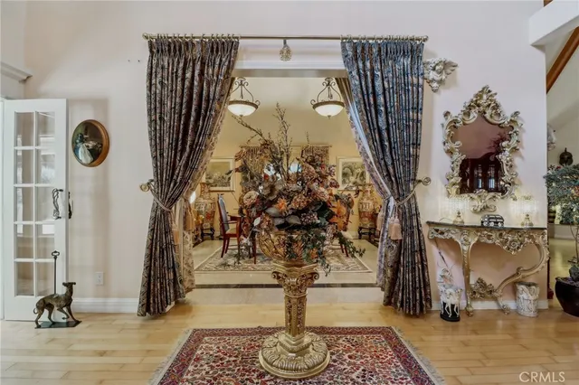 a view of a chairs and table in a patio