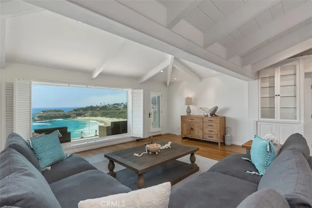 a view of an ocean and beach