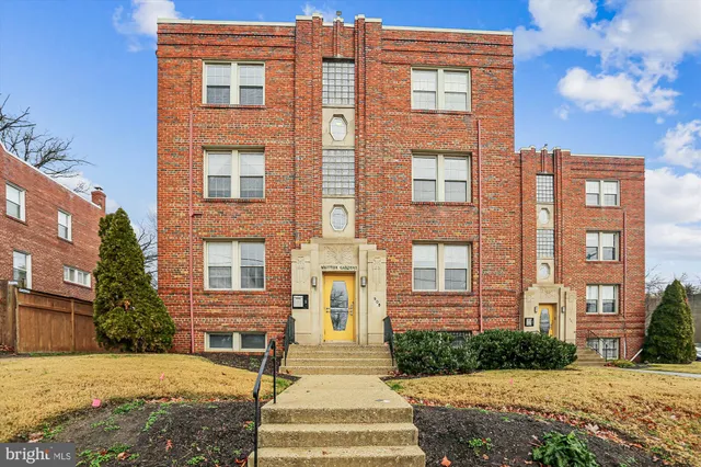 a front view of a building