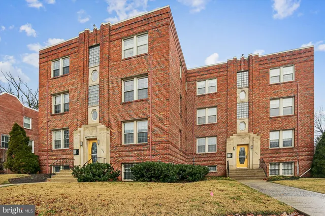 a front view of a building