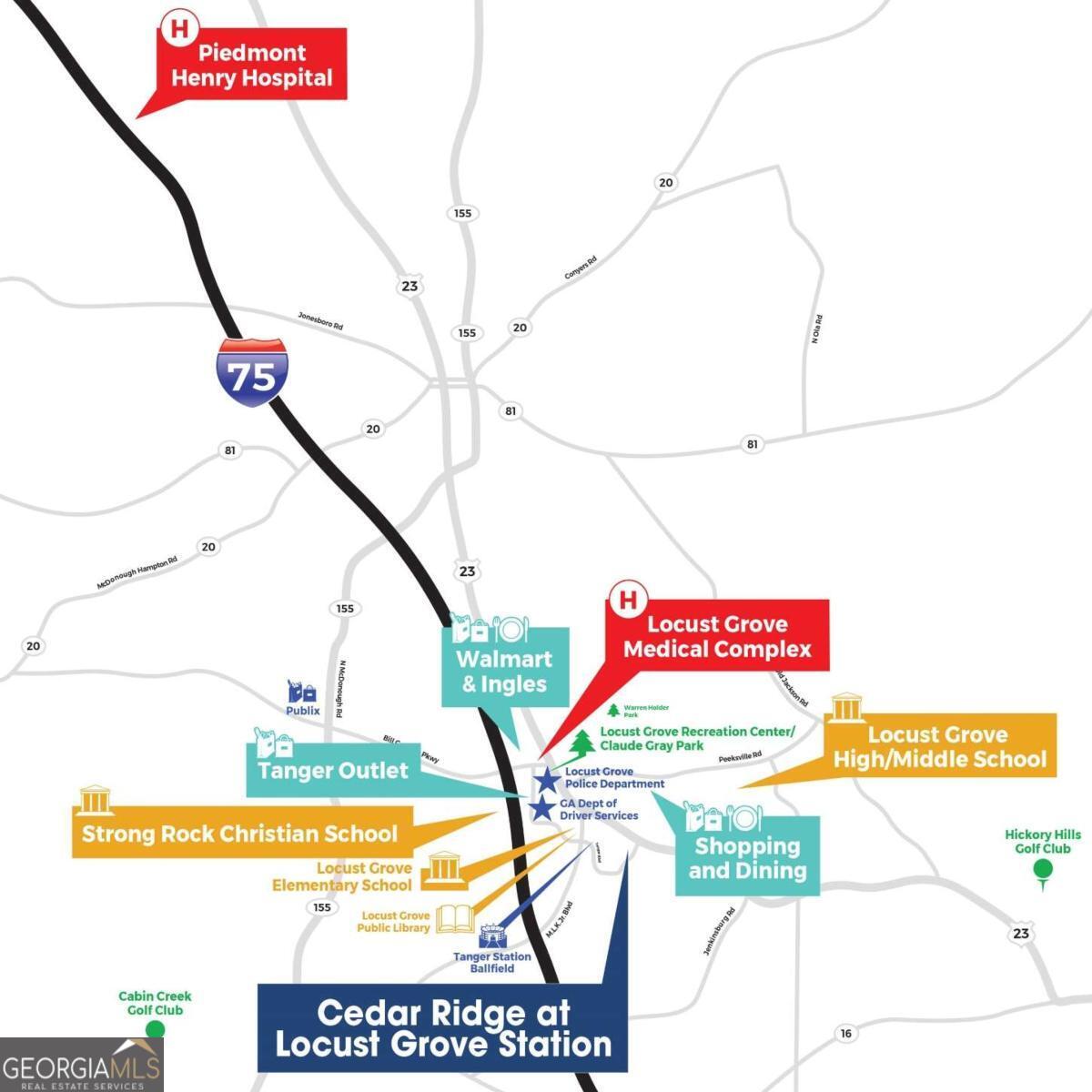 191 Aster Avenue Locust Grove, GA 30248 - Photo 4 of 28 a sign on the wall with a small yard