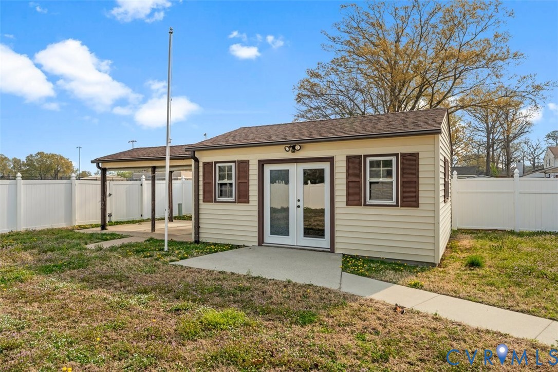 908 Yorkshire Road Colonial Heights, VA 23834 - Photo 35 of 36 Workshop w/electric & covered work area