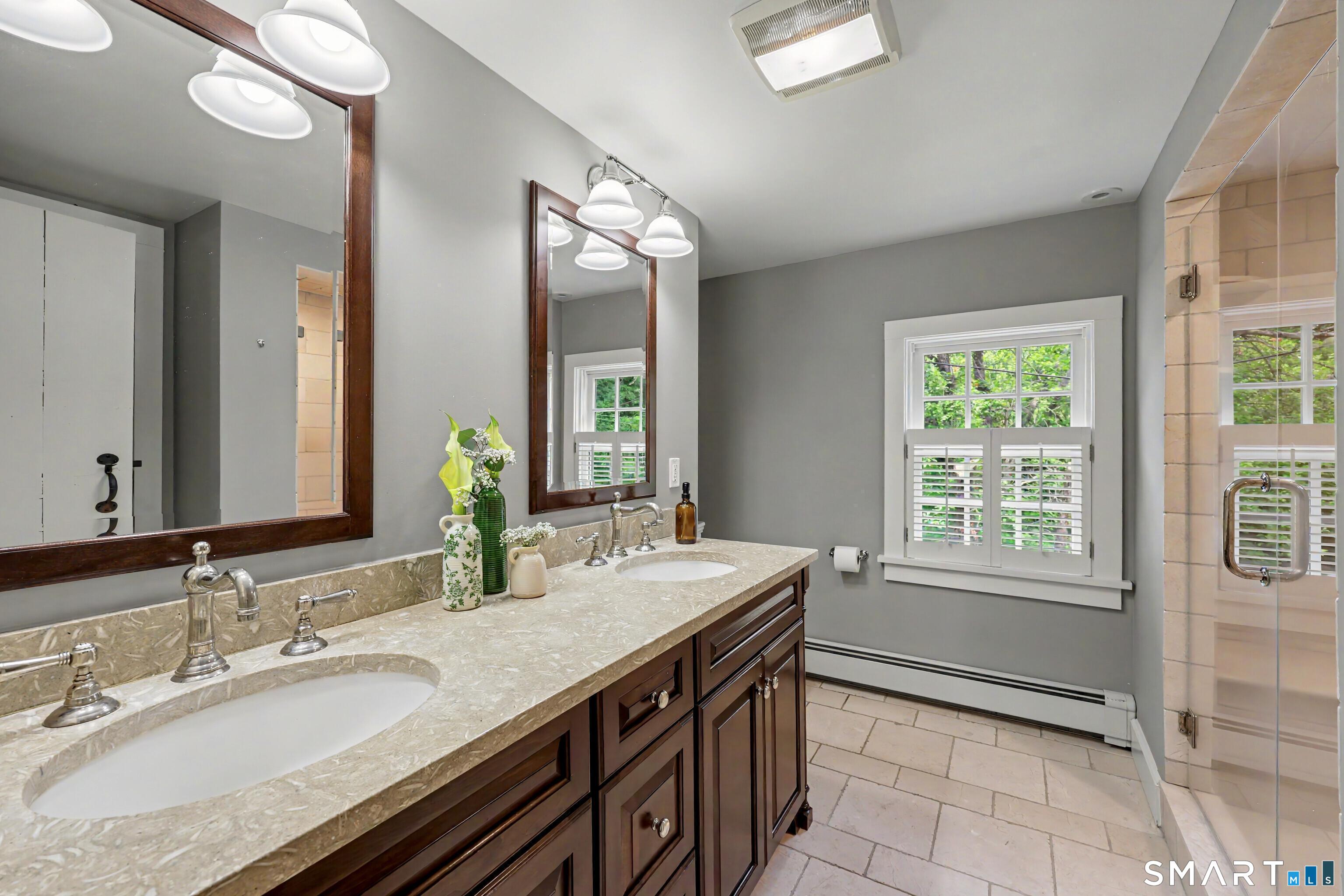 183 Range Road Wilton, CT 06897 - Photo 25 of 40 Primary bath with walk-in shower