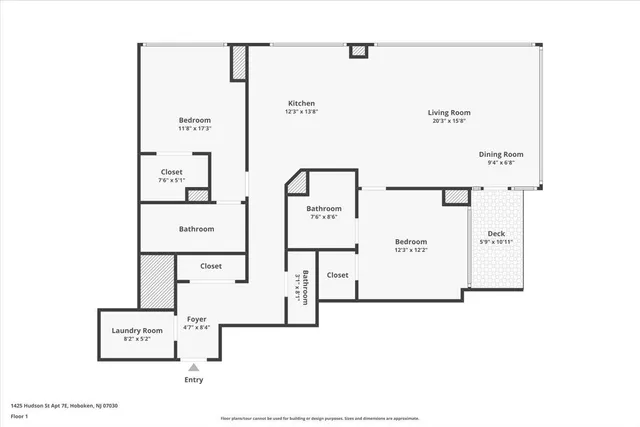 $1,995,000 | 1425 Hudson Street, Unit 7E, Hoboken, NJ 07030
