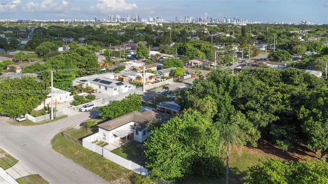 an aerial view of multiple house