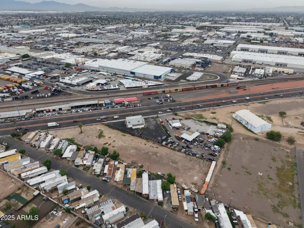 an aerial view of a city
