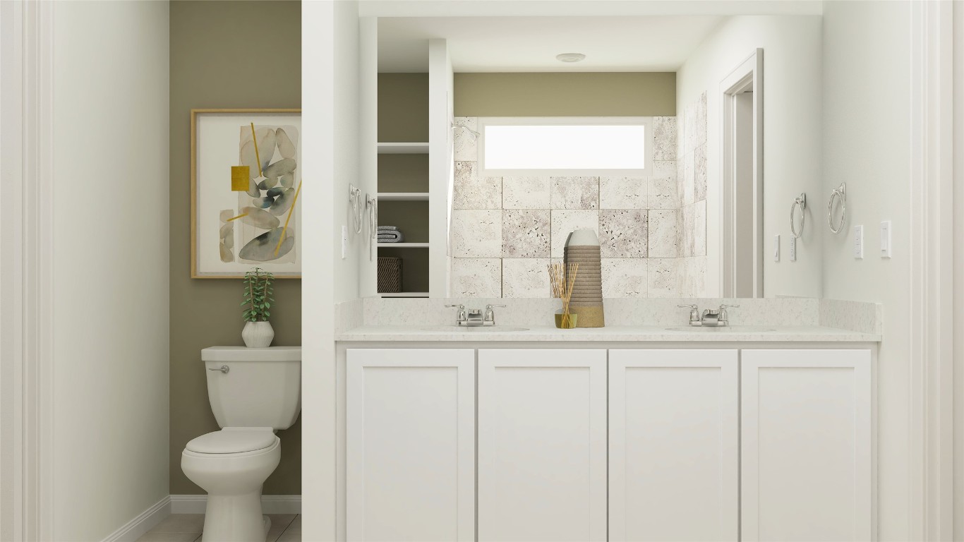 18024 Prairie Falcon Way Pflugerville, TX 78660 - Photo 21 of 23 a bathroom with a toilet sink and mirror