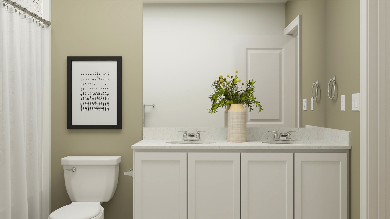 18024 Prairie Falcon Way Pflugerville, TX 78660 - Photo 23 of 23 a bathroom with a toilet sink and mirror