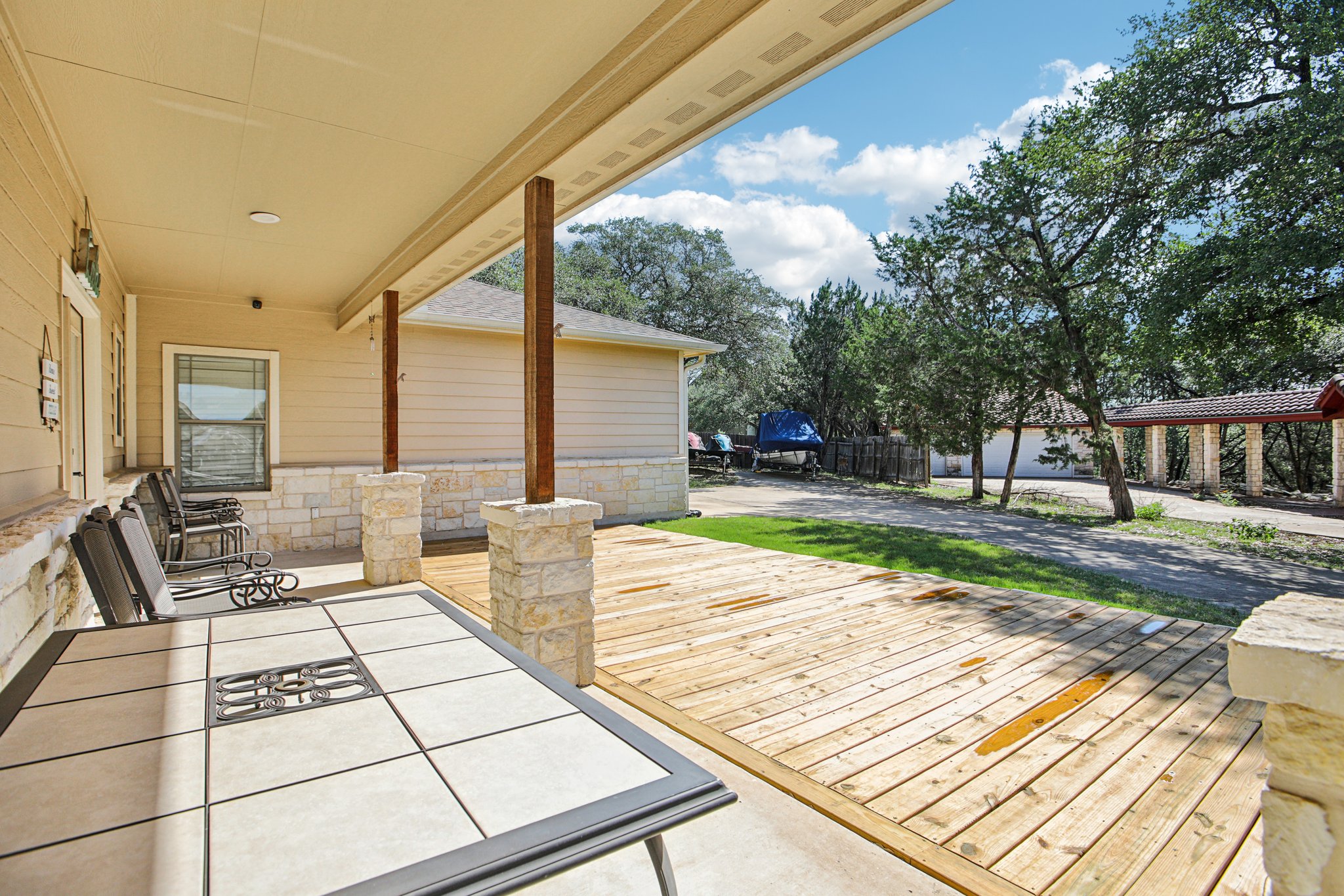 600 Augusta Circle Point Venture, TX 78645 - Photo 29 of 38 a view of swimming pool with chairs and couch