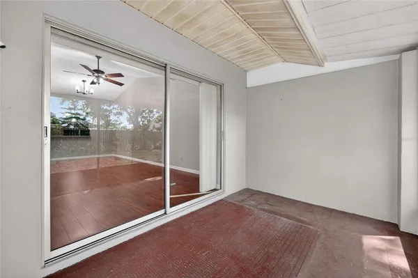 a view of a room with porch and outdoor space