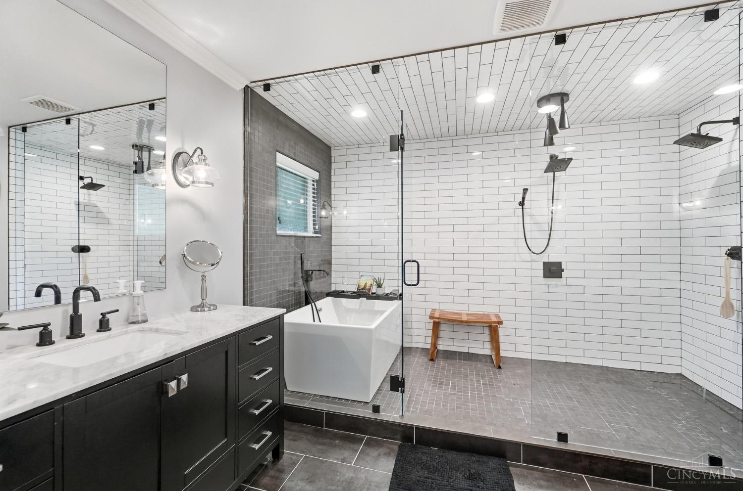 2430 Section Road Amberley, OH 45237 - Photo 24 of 81 Beautiful Primary bathroom with expansive shower, soaking but and double shower.