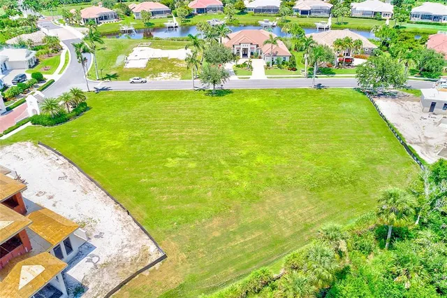 a view of a grassy field with an trees