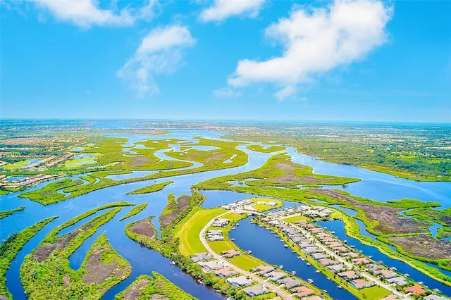 a view of a swimming pool with an ocean view