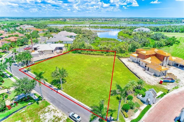 a view of a lake with a outdoor space