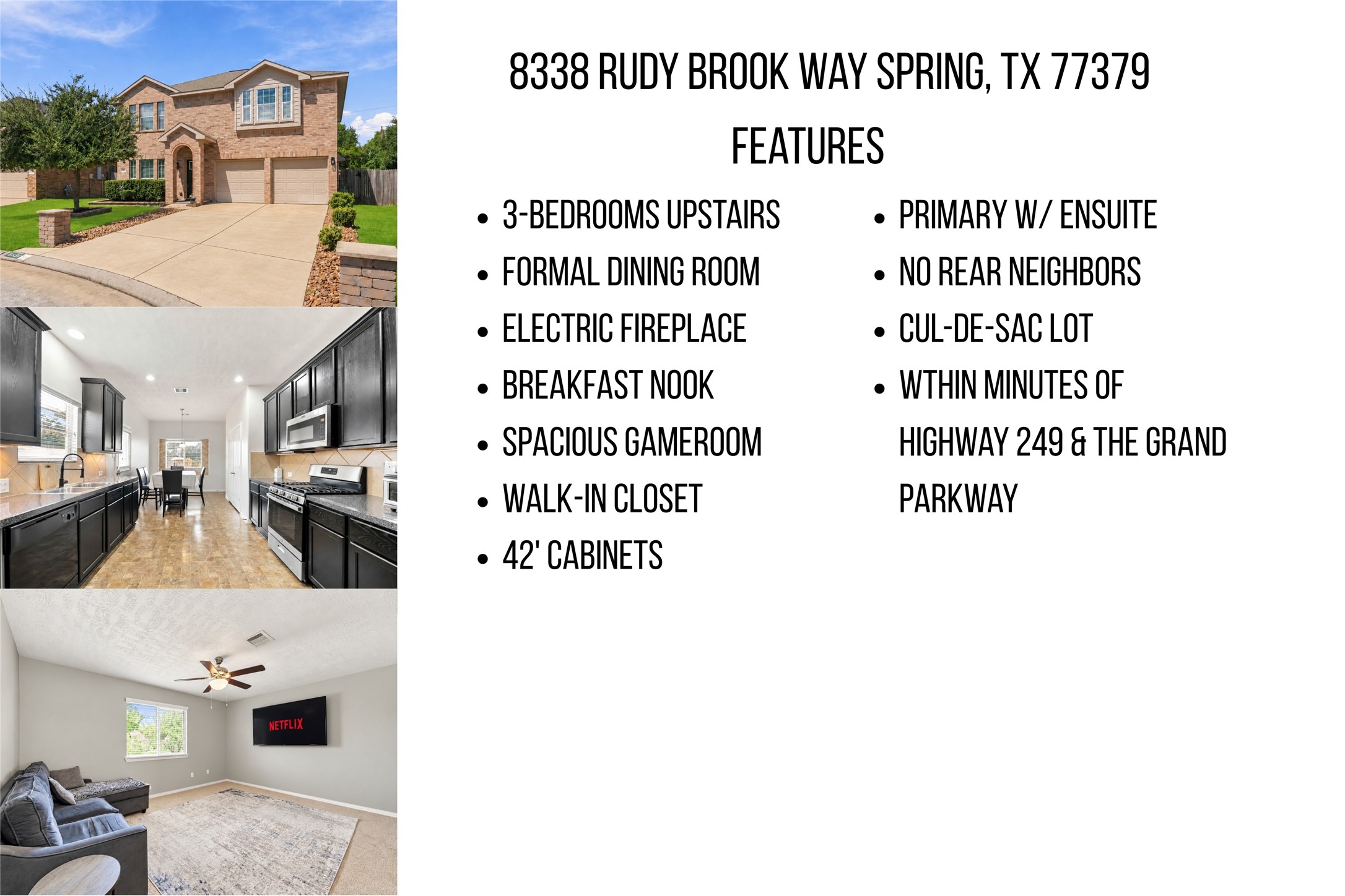 8338 Rudy Brook Way Spring, TX 77379 - Photo 32 of 33 This home offers a variety of thoughtful design features throughout, creating comfortable and inviting spaces you’ll enjoy making your own.