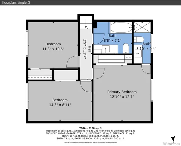 a picture of a room with a white wall and picture