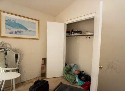 a view of a hallway with workspace and a hallway