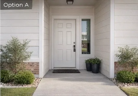 a view of front door of house