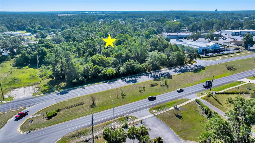 an aerial view of a city