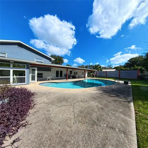 a house view with a garden space