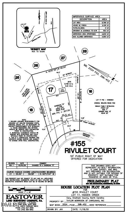 155 Rivulet Court Cary, NC 27519 - Photo 3 of 18 Plot Plan