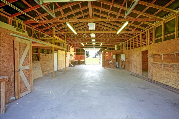 a view of a room with storage