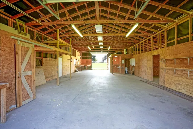 a view of a room with storage