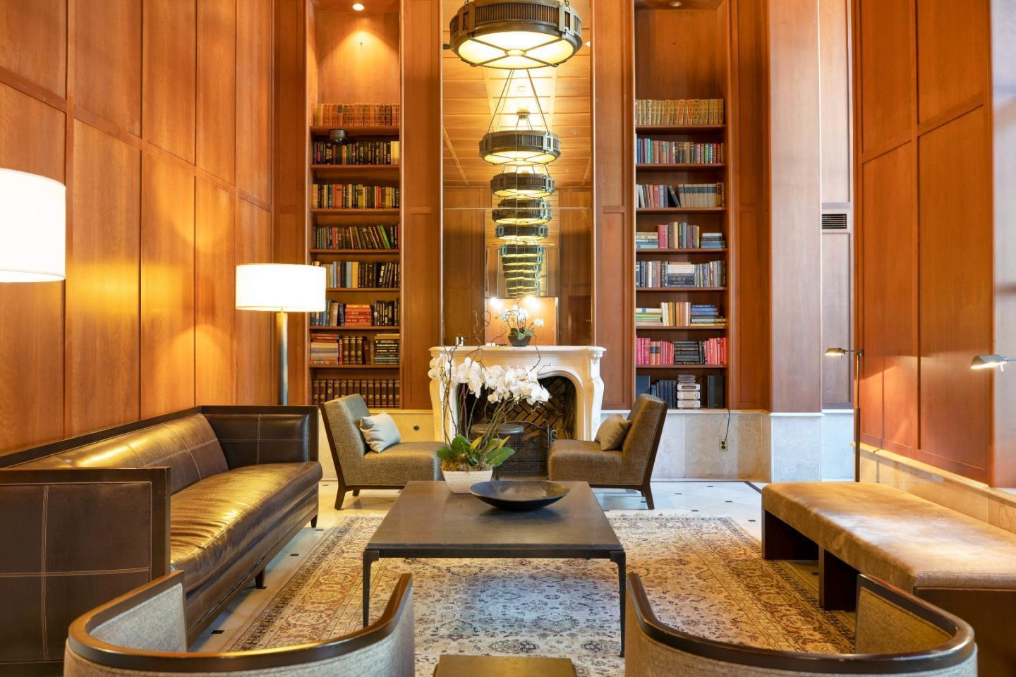 1483 Sutter Street, Unit 1101 San Francisco, CA 94109 - Photo 20 of 39 a living room with furniture and a fireplace