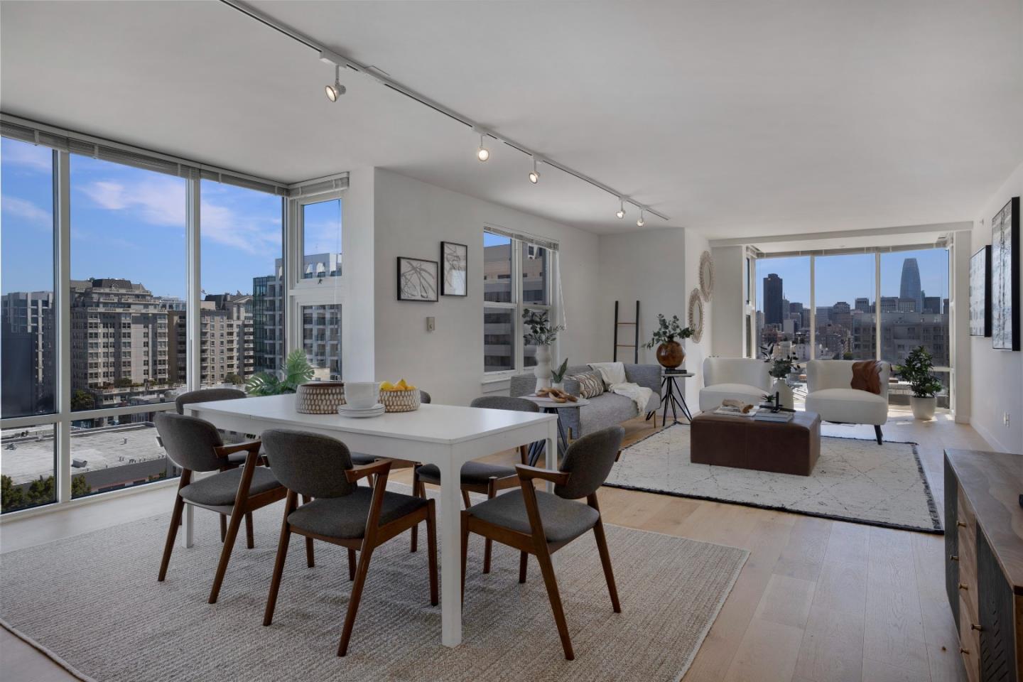 1483 Sutter Street, Unit 1101 San Francisco, CA 94109 - Photo 2 of 39 a view of a dining room with furniture window and outside view