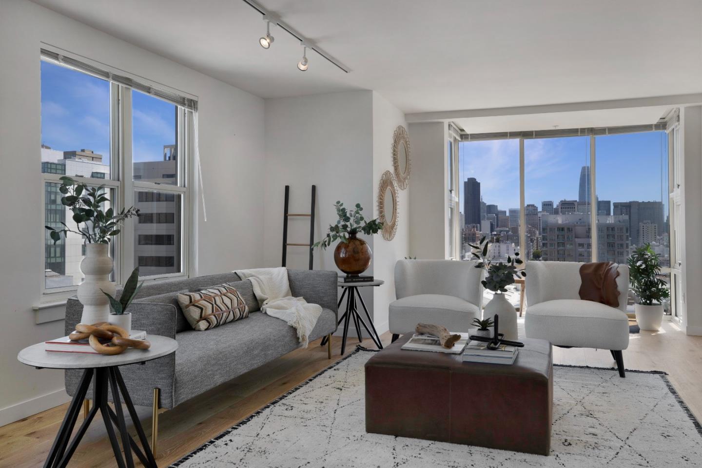 1483 Sutter Street, Unit 1101 San Francisco, CA 94109 - Photo 5 of 39 a living room with furniture and a large window