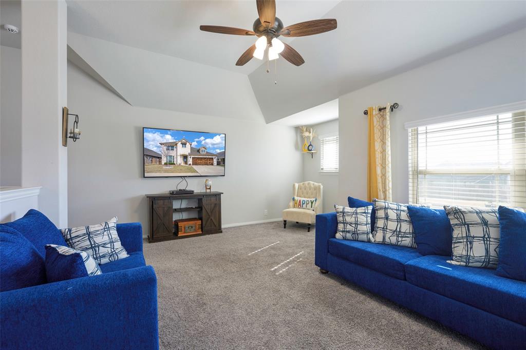 4059 Three Forks Road Kaufman, TX 75142 - Photo 18 of 25 a living room with fireplace furniture and a fireplace