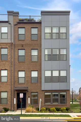 a front view of a building