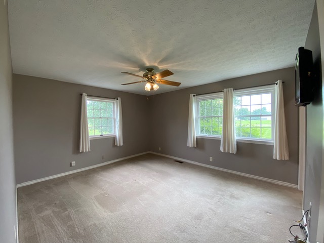 11426 East Radisson Road Mount Vernon, IL 62864 - Photo 20 of 56 an empty room with windows and chandelier fan