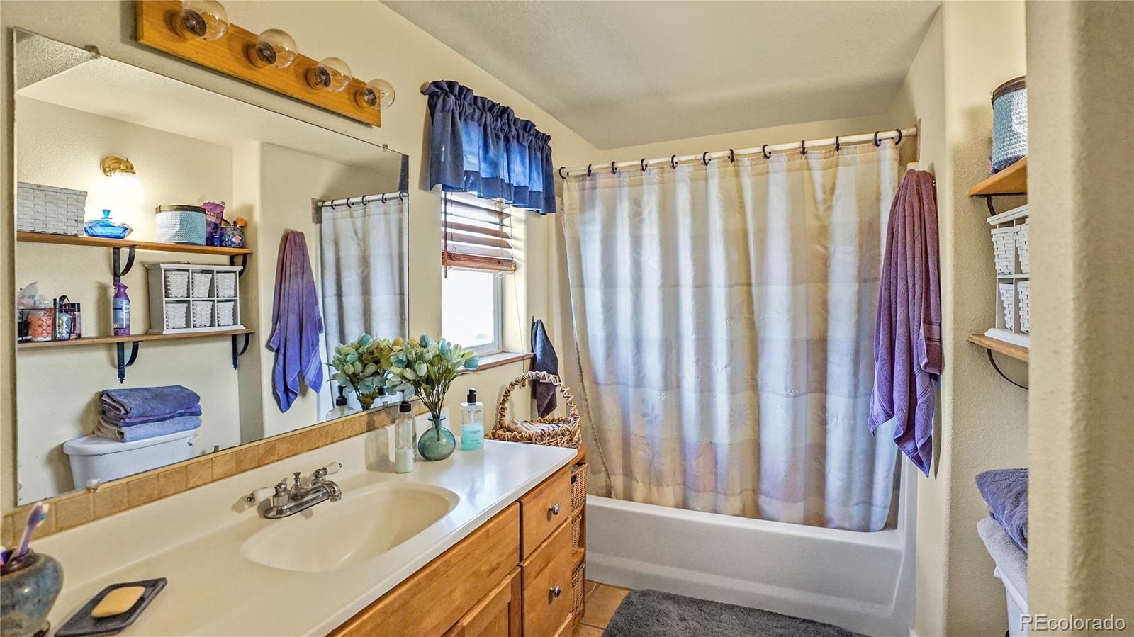 39 Cowan Road Bailey, CO 80421 - Photo 10 of 24 a bathroom with a sink vanity and a mirror