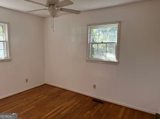 an empty room with a window
