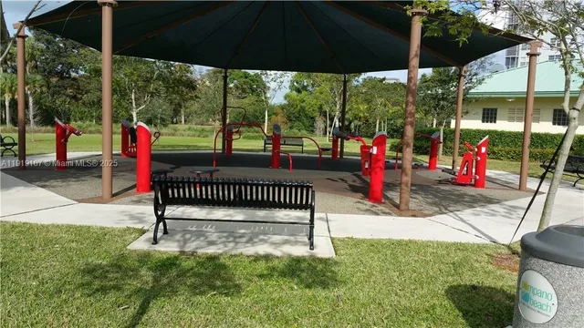 a view of outdoor space with seating