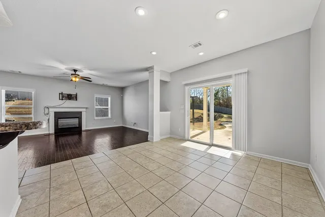 a view of a bathroom with shower