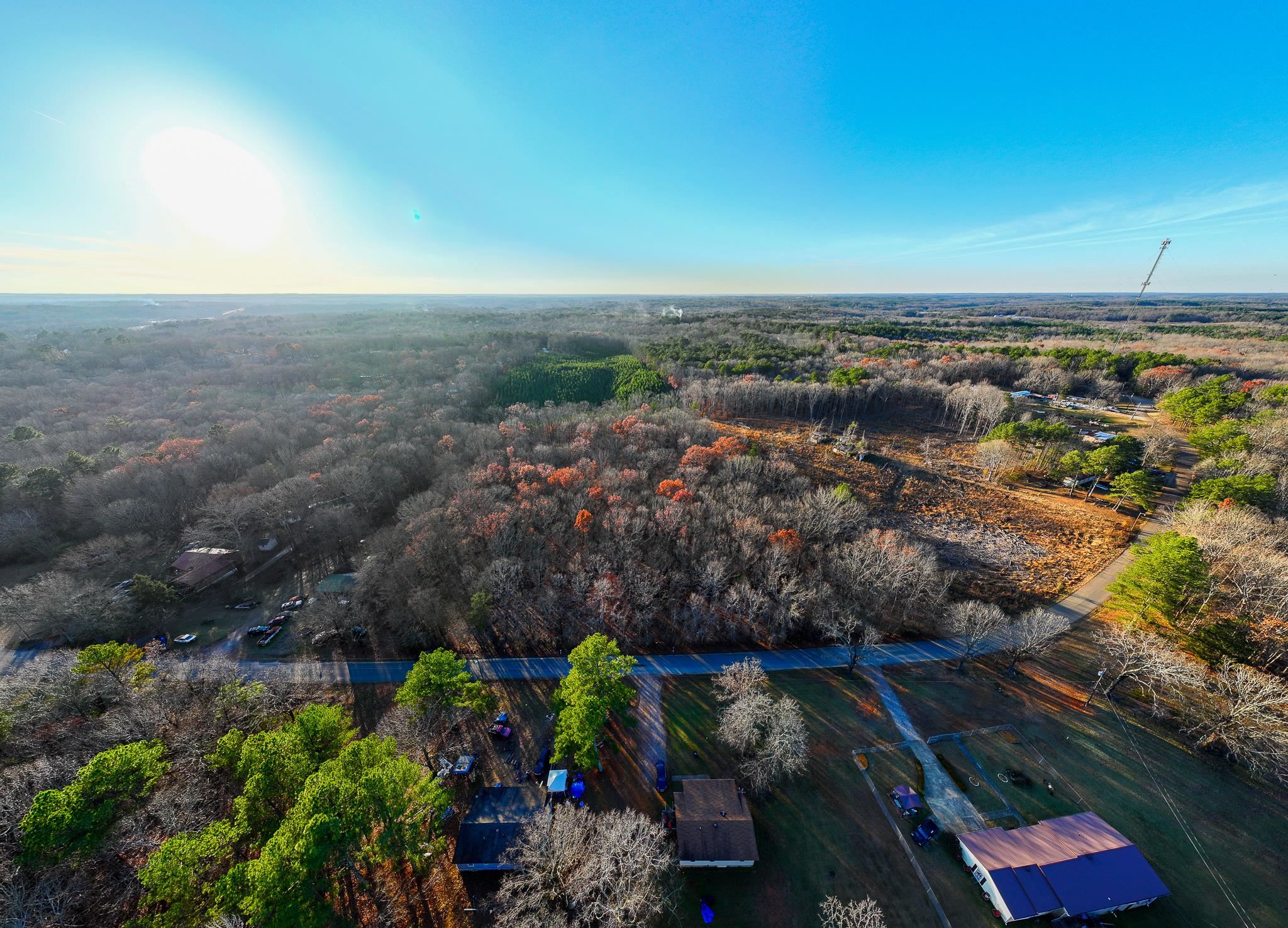 an aerial view of multiple house