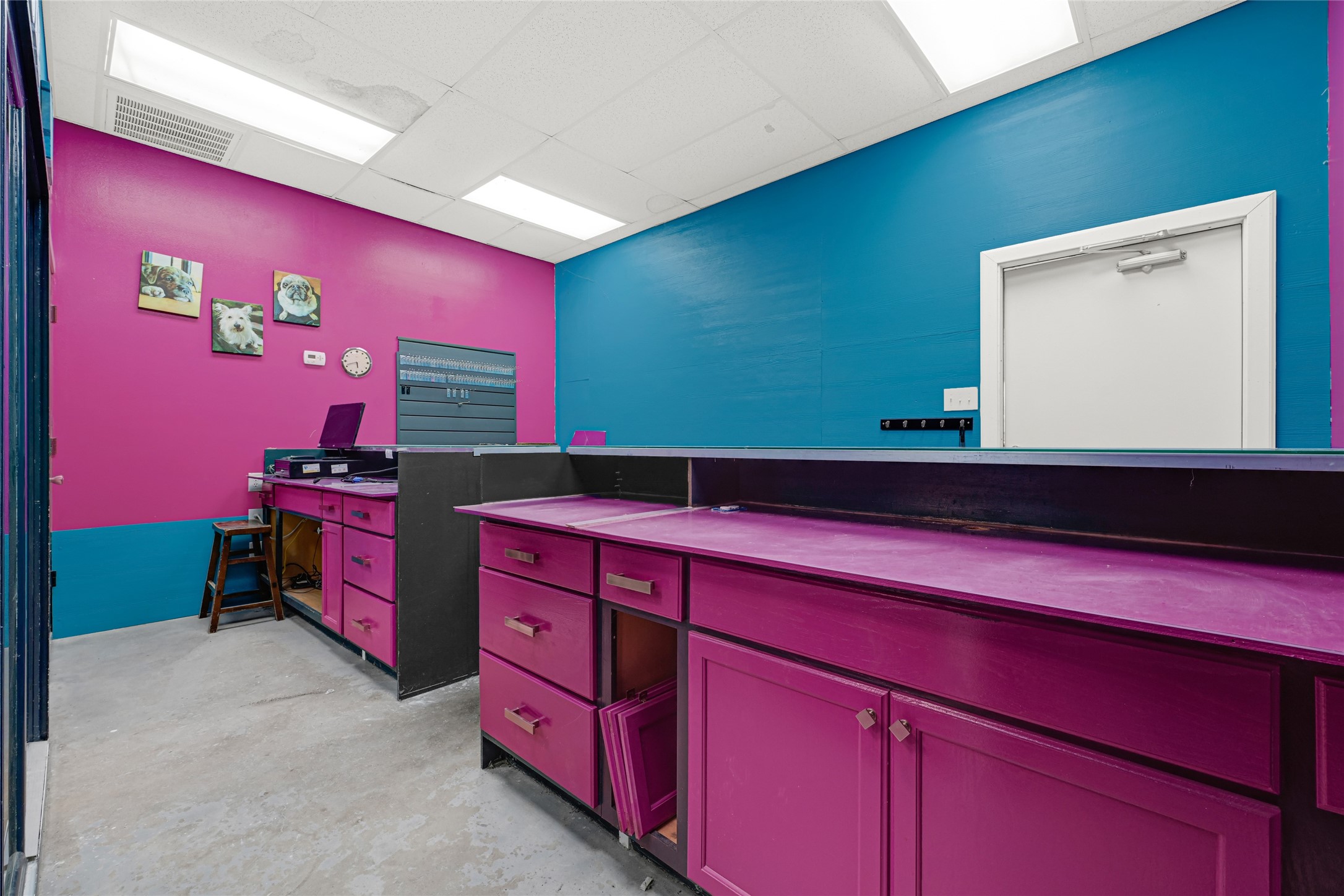 3725 Allen Road Pearland, TX 77584 - Photo 32 of 43 a kitchen with a sink cabinets and a wooden floor