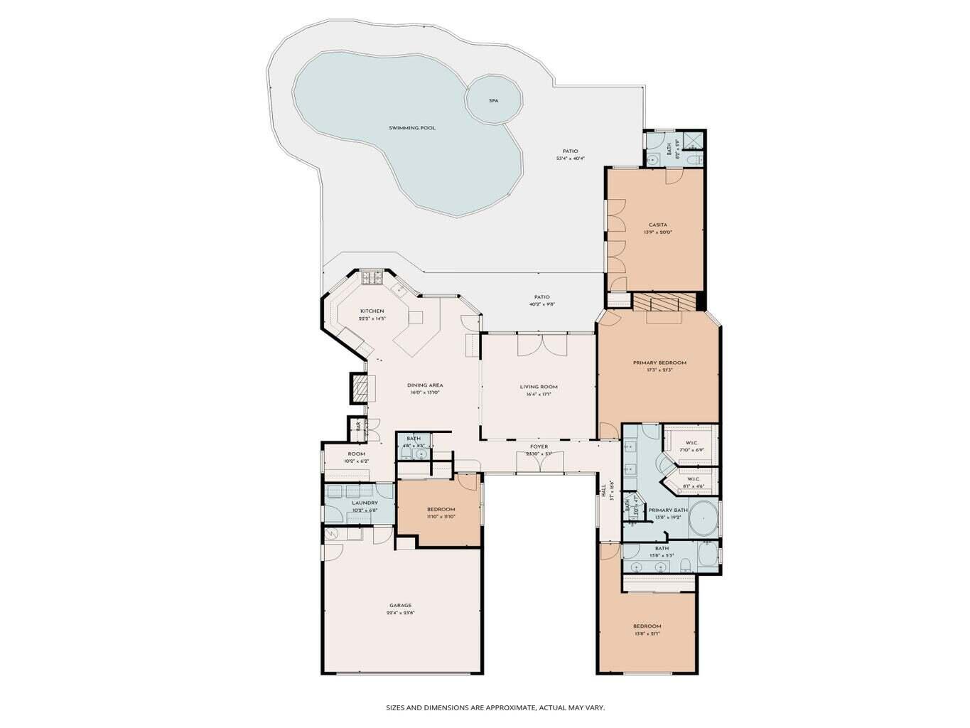 10 Venus Drive Rancho Mirage, CA 92270 - Photo 32 of 32 a picture of floor plan