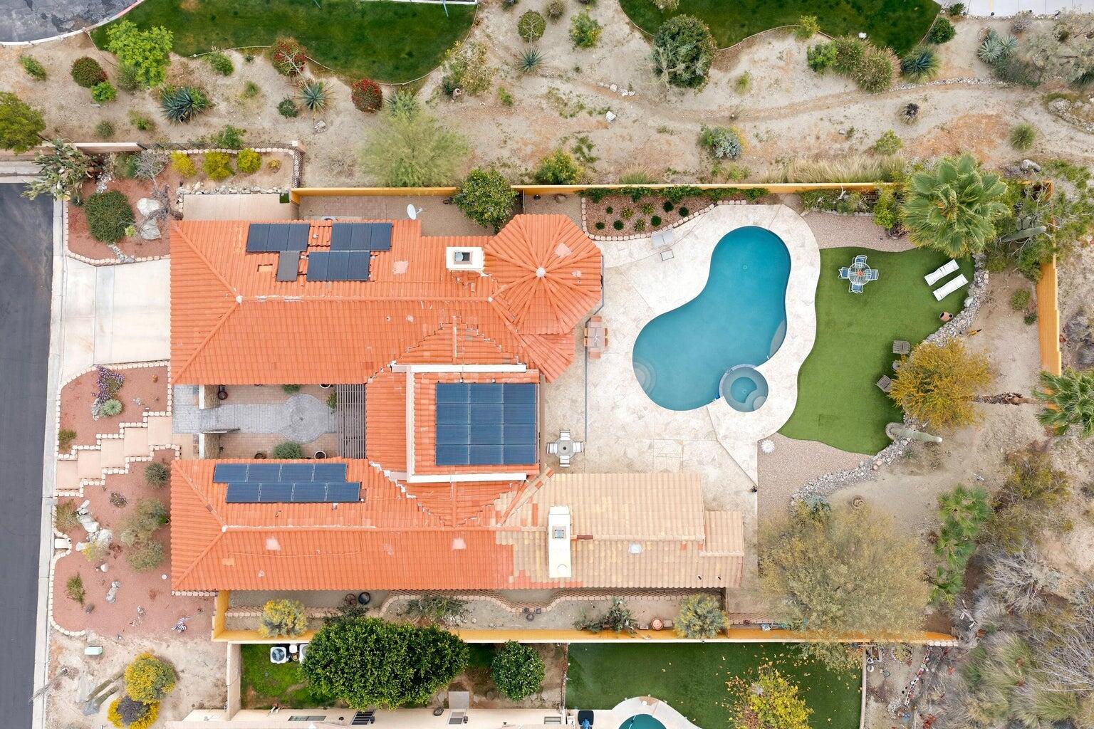10 Venus Drive Rancho Mirage, CA 92270 - Photo 5 of 32 an aerial view of a house with a swimming pool