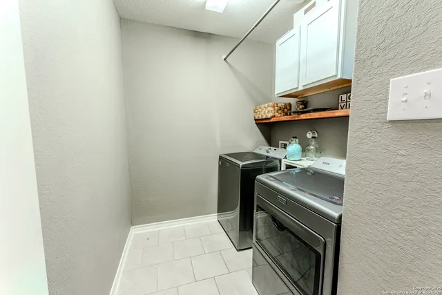 a close view of washer and dryer