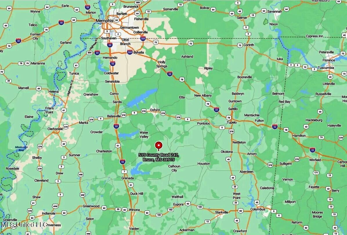 515 County Road 247, Unit COUNTRY Bruce, MS 38915 - Photo 54 of 56 Map2