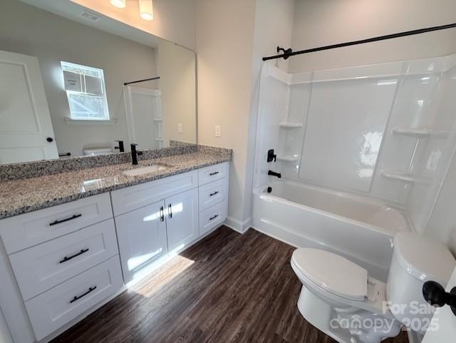 212 Queens Court Gastonia, NC 28052 - Photo 23 of 42 a bathroom with a granite countertop sink toilet tub and shower