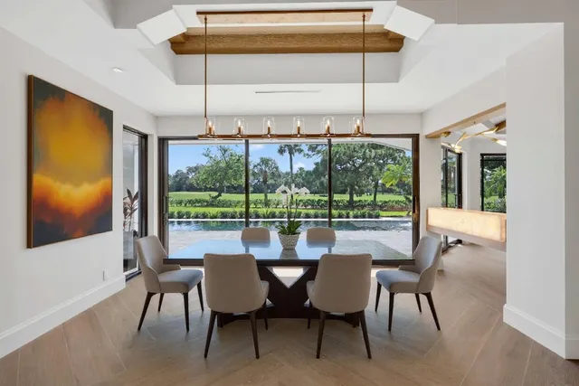 a bedroom with furniture and a fireplace