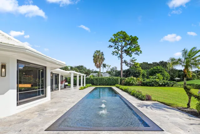 a view of a lake with a city