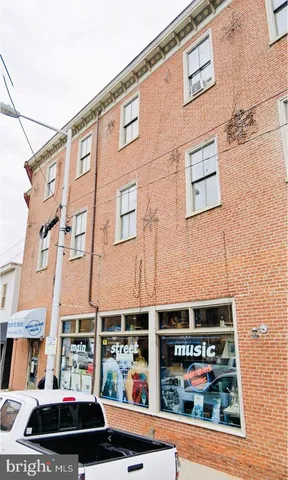 a front view of a building